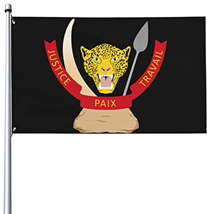 Wappen des Kongo 3 x 5 ft Patio Garden Flag Innendekoration einseitig bedruckte Flagge