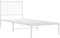 vidaXL Classic Powder-Coated Steel Bed Frame with Storage Space and Headboard - 75x190 cm 2FT6 Small Single, White, Bedroom Furniture