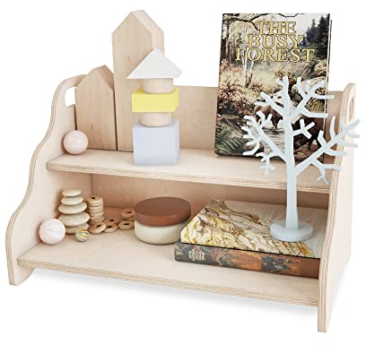 MAMOI® Bücherregal für Kinder, Bücherkiste für kinderzimmer, Book Shelf, Buchregal, Wandregal kinderregal, Kinderbücherregal, Bücherbank aus Holz, Kindermöbel für kleines Kind