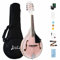 Mulucky A Style - Instrumento de mandolina acústica de 8 cuerdas con kit para principiantes para adultos y niños, funda, afinador, cuerda, púas, color rosa