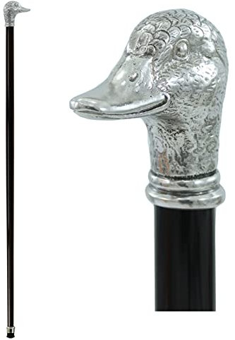 Gehstock für ältere Menschen, Elegante Ente für Herren und Damen, Holz, hergestellt in Italien – Cavagnini-Geschenk