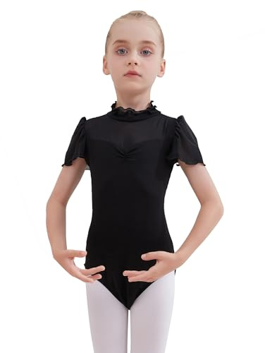 Tancefair Ballet Leotard Girls Ballet Dress Ruffle Sleeve Ballet Outfit Gymnastics Dance Leotard Ballerina Costume