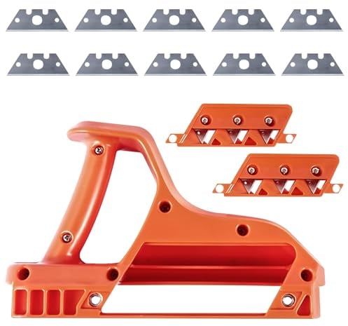 Yeso - Cortador rápido para placas de yeso, cortador de cantos, cepilladora de yeso, cortador de placas de yeso con 45 ° + 60 ° de mano, para placas de yeso, cortabordes y placas de yeso