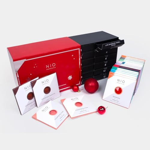 NIO Cocktails - Adventskalender 2024 Ein Advent zum Genießen. 24 fertige 100ml Cocktails zum Trinken. Geschenkidee für Männer und Frauen für die Vorweihnachtszeit. Weihnachtskalender.