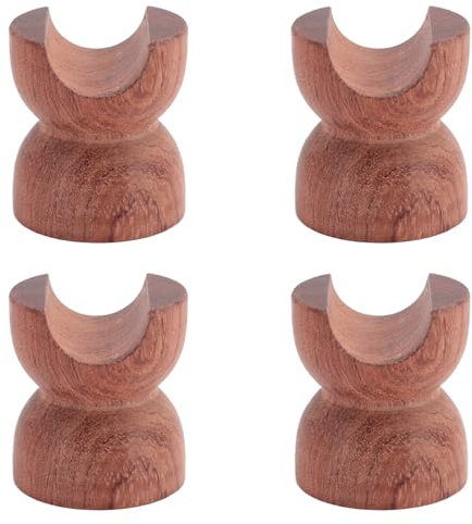 gernie HIFI Cable Tray Stand, 4Pcs Wooden Shock Absorbing HIFI Cable Spike Stand, MultifunctionalSpeaker Accessories for AV Receivers, CD DVD Player, Enhanced Sound Quality