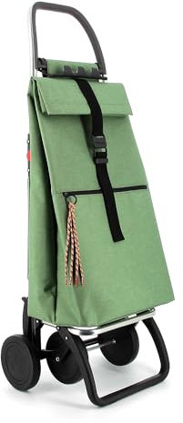 Klappbarer Einkaufstrolley Rolser Big Tweed 4 Räder - Grün