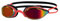 Zoggs Fusion Air Schwimmbrille Erwachsene, Herren und Damen – Komfort-Air-Dichtung, Antibeschlag, UV-Schutz, Weites Sichtfeld, Nasensteg Austauschbar, Rotes Titanium-Spiegelglas, Schwarz/Rot