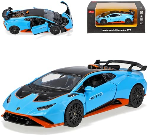 Generisch Lamborgihini Huracan STO Coupe Blau Modell ab 2014 Version Ab 2021 1/32 Modell Auto