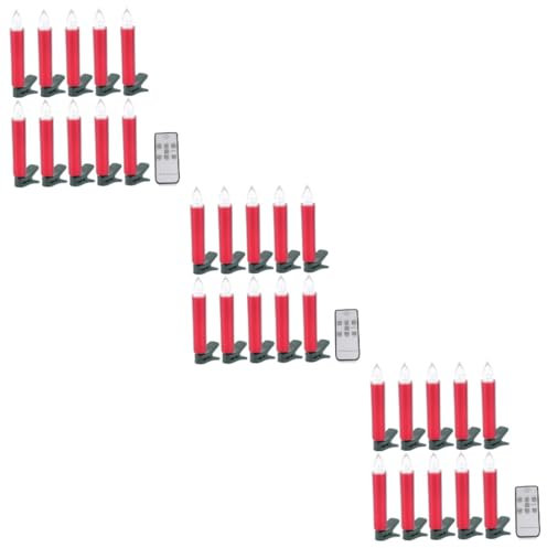 jojofuny 3St Elektronisches Kerzenlicht halloween dekoration halloween-dekoration Kerzenlampe LED-Kerzen mit Fernbedienung Spitzkerzen die Weihnachtskerze geführtes Kerzenlicht konisch Clip