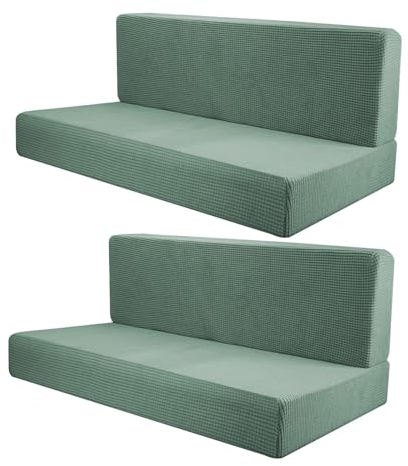 Sharplace 4 Stück Camper-Kissenbezüge, Wohnmobil-Sitzbezüge, RV-Sitzbezüge Möbelschutz, Ersatz-Couchbezüge, Sofa-Sitzkissenbezug, Elastische Sofahusse, Rückenlehnenbezug Bankbezüge für Anhänger, Grün