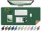 Leder-Schreibtischunterlage, Rutschfeste Große Mausunterlage, Computer- und Laptop-Matte, Schreibtisch-Schreibtischmatte für das Schreiben, Schreibtisch-Blotter-Pads Dekor (Dunkelgrün, 90x43CM)