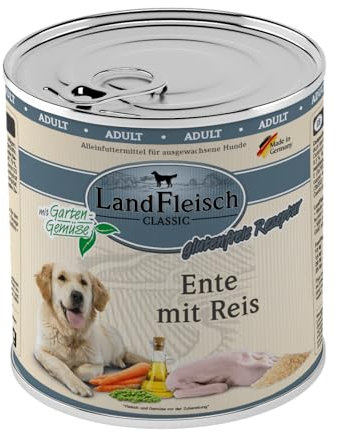 Landfleisch Dog Classic Ente mit Reis & Gartengemüse | 6X 800g