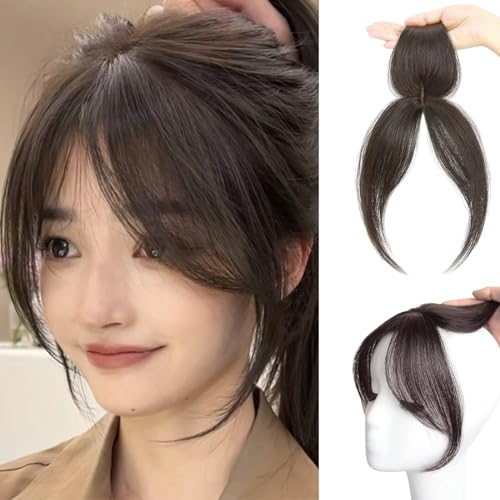 RUNRAYAY 360° Cover Haarbang - Real Hair für Frauen Täglich Tragen (Tiefbraun)