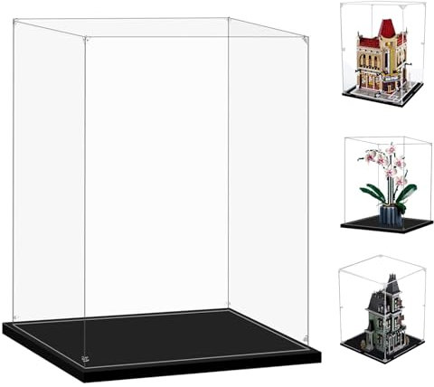 45cm Hoch 3mm Acryl Vitrine für Lego Orchidee 10311 Katze 21349 41748 10297 43244 10312,35x30x45cm Groß Schaukasten für Figuren Puppe