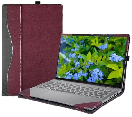 Housse de protection 2 en 1 en similicuir PU pour ordinateur portable Lenovo IdeaPad 5 14Q8X9 14AHP9 14IRH9 14IRU9 14 (bordeaux)