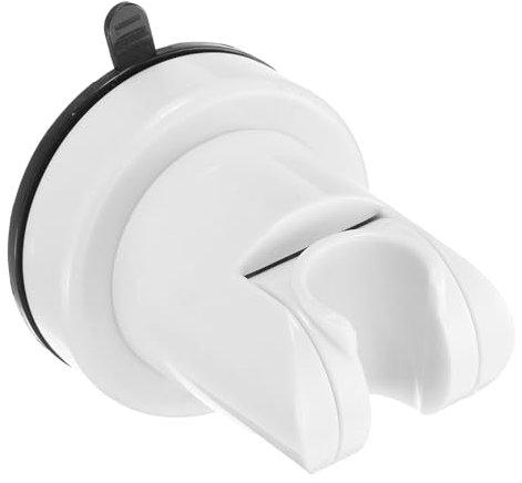 sourcing map Shower Head Holder, Suction Cup Shower Head Holder, Handheld Removable Showerhead and Wall Mounted Suction Bracket (Round, White)