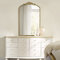 G-LEAF Barock Gold Antik Spiegel, Vintage Wandspiegel mit Bogenform im Barockstil für Badezimmer, Schlafzimmer, Wohnzimmer & Flur Wanddeko, 60cm x 90(H) cm