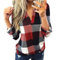 Sweatshirt Damen Ohne Kapuze Sport Top Y2K Crop Top Langarm Joggen Damen Winter Oberteil Schmales Langärmliges T-Shirt Mit Rundhalsausschnitt Strickpullover Lang Damen Red XL
