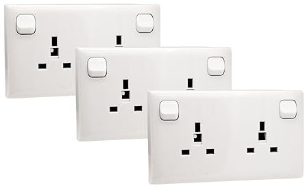SH|P Electrical® 1-Gang to 2-Gang 13A Socket Converter – Safe, Durable, and Easy-to-Install Wall Plate Adapter (3)