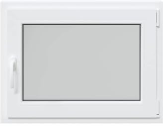 vidaXL Kellerfenster RISOR 80x50 cm Drehkipp DIN Rechts Weiß