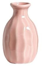 Petit vase à fleurs décoratif en céramique pour salon, chambre à coucher, cuisine, bureau, centre de table, décoration de table (rose)