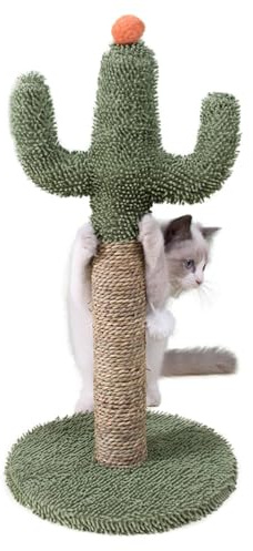 Cactus Cat Graffer, Cat Tree Cactus | Post graffiante gatto di cactus verde - Pali da graffio per gattini naturali verticali, per unghie stabili per tutti i gattini interni