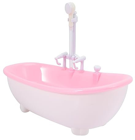 PHENOFICE Bañera Miniatura para Muñecas Rociador Eléctrico para Niños Juguete De Baño Resistente Al Desgaste Adecuado para Juegos De Agua Accesorio para Muñecas Diversión Casa