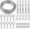 Drahtseil Rankhilfe Set Edelstahlseil 3mm, Pflanzendraht Stahlseil Mit Ösen 20m Pflanze Kletterhilfe Drahtseil Rankhilfe Gurken für Terrassengeländer wäschespinne String Licht Aufhängen, Garten Draht