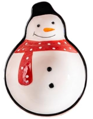 Handbemalte Weihnachten Schneemann Schüssel Keramik Teller Frühstück Geschirr Unterglasur Farbe Abendessen Haushalt Snack Dessert Vogelnest Salat Obst Eiscreme Suppe Pasta (Schale)