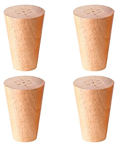 AITEKODVG Holztisch -Beine Set von 4 Möbeln unterstützen Beine für Sofasschränke Betten Schreibtische und Schminktische 60 cm/23,6 Zoll enthalten Montageplatten und Schrauben
