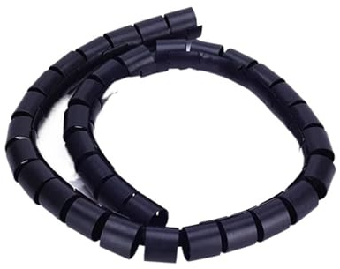 Styire 1 Meter Kabel Draht Spirale Schutz Rohr Wicklung Veranstalter Kabel Wrap Verwicklung Management Schutzhülle(Schwarz,ID 16mm)