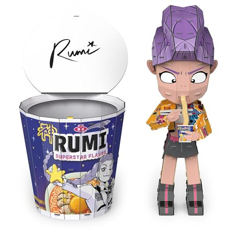 4D Build K-Pop Demon Hunters Rumi 3D-Puzzle, ab 12 Jahren | Rumi im Ramen-Becher | 38 cm hoch | Authentische Details | 3D-Puzzle | Geschenk für K-Pop Fans zum Sammeln
