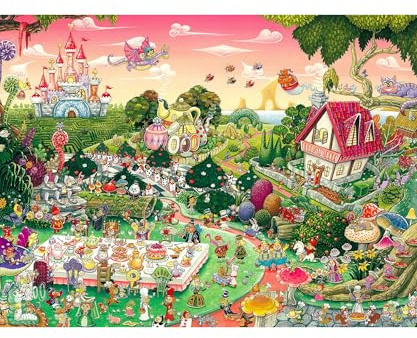 PieceRelax PieceClicks Plastic Jigsaw Puzzles for Adults 4000 Pieces Fantasy Fairytale Puzzle Shinji Yamamoto - Alice in Wonderland - 50.1 x 37.6 Inches, Storybook Wonderland Jigsaw Puzzle [U1197]
