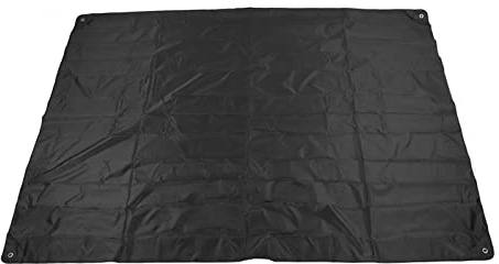 Drum Set Cover | Silver Coated 420D Oxford Cloth Water & Sunlight Blocking | Particle Cover for Indoor/Outdoor/Furniture Protection | Foldable Design with Hook Holes (Black)