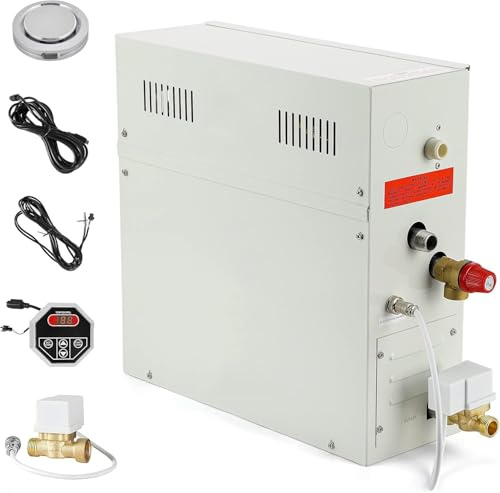 ToayNia Self-draining Steam Generator Shower Sauna Bath Home Steam Bath Spa Generator,Steam Shower Generator Kit,Electric Sauna Stove for Home SPA Bathroom Hotel Shower Steam 4.5KW