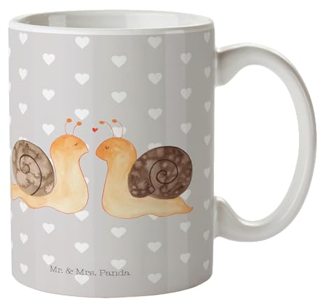 Mr. & Mrs. Panda Tasse Schnecken Liebe - Geschenk, Teebecher, Ehemann, Partner, Kaffeetasse, glücklich, Kaffeetassen, Heiratsantrag
