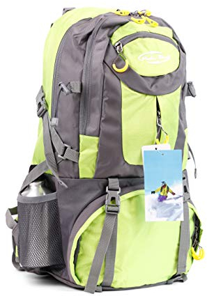 Mediablue 50L Bergsteigen Backpack Outdoor Leicht Rucksack Klettern Wanderrucksack Reise Sport Tagesrucksack Camping Trekkingrucksack Fahrrad (Grün, 50 liter)