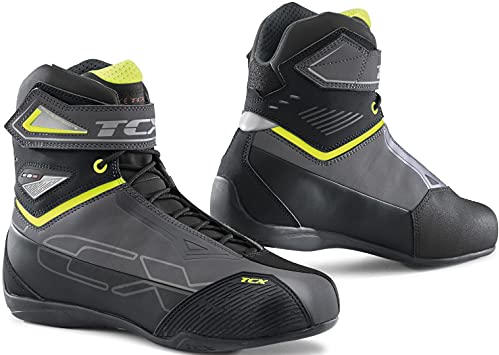 TCX 9507w Rush 2 Wp Stivali Moto, Uomo, 41 EU, Grigio/Giallo