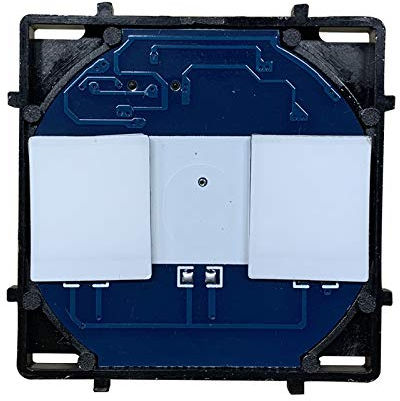 BSEED EU Standard Dimmer Schalter 2 Fach 1 Weg Touch Lichtschalter mit LED-Anzeige