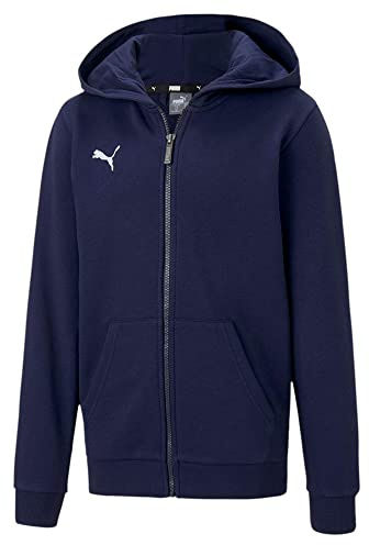 PUMA Kinder teamGOAL 23 Casuals Hooded Jacket Jr Kapuzenjacke, Peacoat, 116