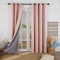 Deconovo Faux Linen Full Blackout Curtains Home Decoration Thermal Insulated Eyelet Blackout Curtains for Bedroom Kids with Coating Back Layer 46 x 72 Inch Coral Pink 1 Pair