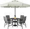 ABCCANOPY 270cm Sonnenschirm im Freien Wasserabweisende Bespannung -Gartenschirm Marktschirm,Hellbeige
