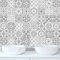 Horewe, 25 adesivi per piastrelle in PVC, impermeabili, a prova di olio, autoadesivi fai da te, per bagno, cucina, stile vintage, per decorare la casa (grigio marocchino, 20 cm x 20 cm (20 cm x 20 cm)