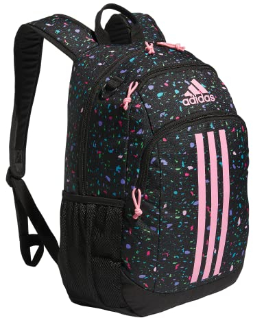 adidas Back to School Creator Backpack for Boys and Girls, Speckle Black/Bliss Pink/Black, One Size, 977617