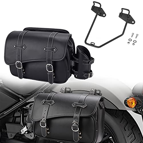 Für Honda Rebel 500 CMX500 2017 2018 2019 2020 2021 Motorrad Satteltasche Seitentasche 15L PU wasserdichte Tasche Rebel 500 CMX 500 Satteltaschen Schmücken (Color : Bundle Right)