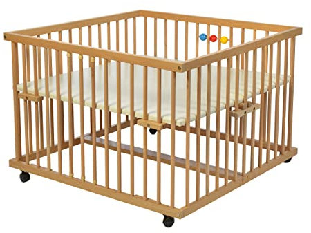 Kidsmax Laufgitter David 140 x 140 cm naturbelassen