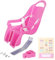 Sedile Posteriore per Bambole per Biciclette per Bambini, Seggiolino per Bici per Bambini con Cintura di Sicurezza E Adesivi Set di Accessori per Biciclette per Bambini,Rosa