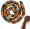 Spiral Lock Haarbinde, 63CM Haargummi Spirale Stoff Dreadlock, Biegbare Dreadlock Haargummi Pferdeschwanz Halter für Frauen und Männer Lange Dreads Dicke Lockige Haarhalter (Stil 1)