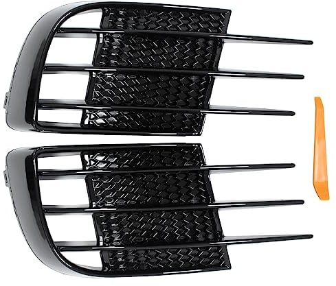 Doo Engy Nebelscheinwerfer Gitter Stoßstange Entlüftung Stoßfänger Blende Lampen Abdeckung Grill Lüftungsgitter Verkleidung Rahmen schwarz vorne links und rechts für Golf 6 2.0 TDI Golf VI 2009-2013