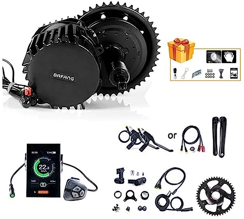 HIMALO Ebike Mid Drive Motor Kits 1000W 48V/52V Elektrofahrrad Umbausätze Optional 68mm/100mm/120mm Tretlager Und 42T/44T/46T Kettenblatt (Size : 52V1000W100mm-46T)